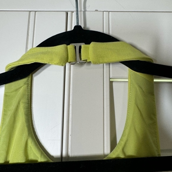 Elizabeth and James Green and Yellow Halter Mini Dress - Picture 6 of 7